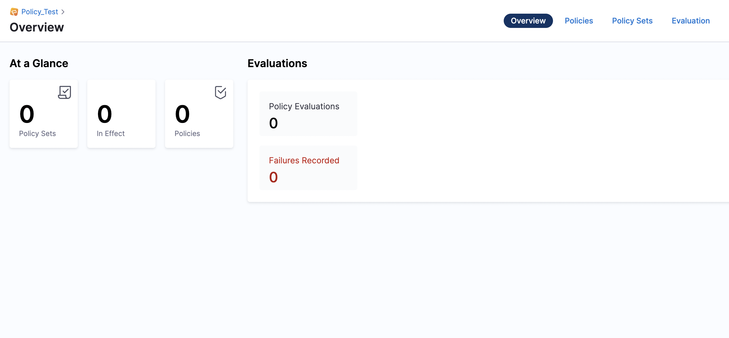 Screenshot of the Policies Overview page on the Harness Platform